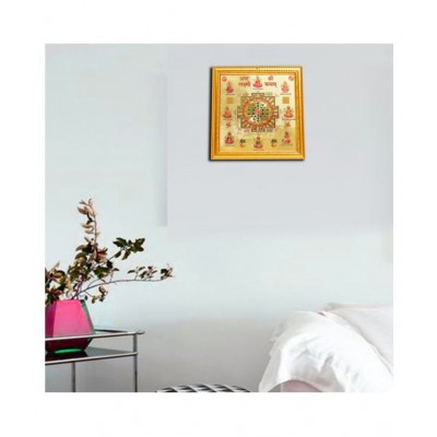 HAWAI 24K GOLD PLATED ASHTA LAXMI SHREE YANTRA FOR HOME OFFICE