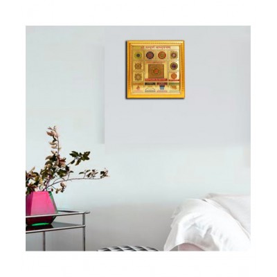 HAWAI 24K GOLD PLATED SHREE SAMPURNA VASHTU YANTRA FOR HOME OFFICE