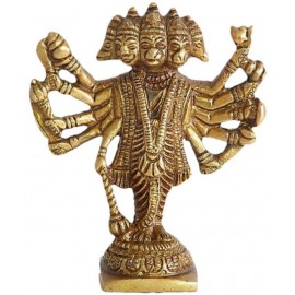 HD RATAN PANCH MUKHI HANUMAN JI IDOL IN WHITE METTEL