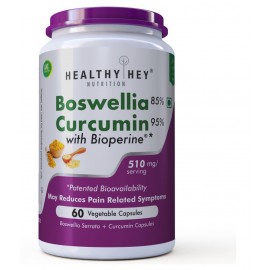 HEALTHYHEY NUTRITION Boswellia Serrata Curcumin with Bioperin 60 gm Capsule