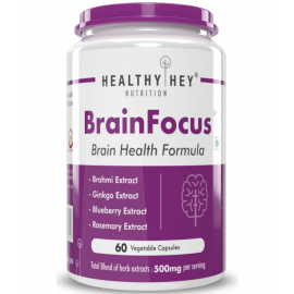 HEALTHYHEY NUTRITION BrainFocusBrain MemoryFocus60VegCapsules 500 mg