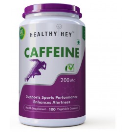 HEALTHYHEY NUTRITION Caffeine Capsules (200 mg) - 100 Veg Capsules 100 gm Capsule