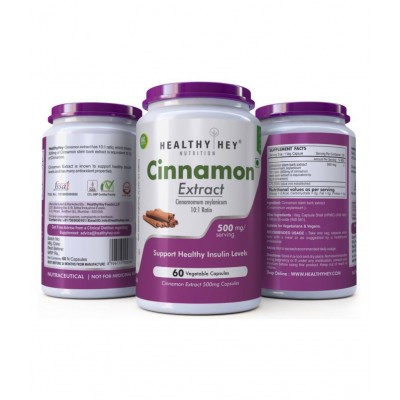 HEALTHYHEY NUTRITION Cinnamon Extract 10:1 Ratio 500 mg Capsule