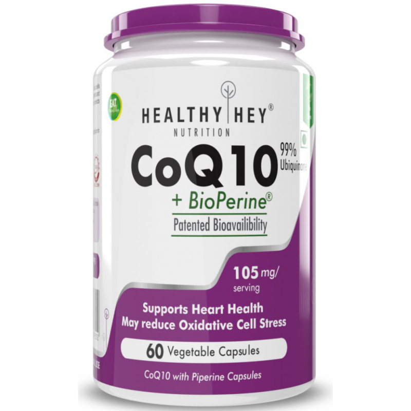 HEALTHYHEY NUTRITION CoQ10 - 60 Veg Capsules 105 mg Capsule