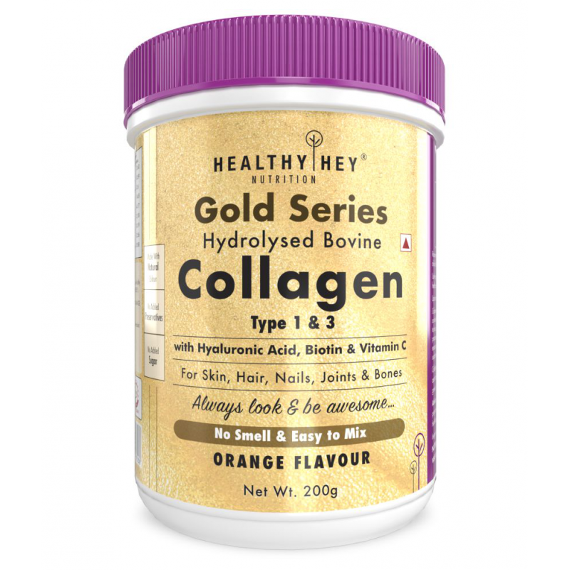 HEALTHYHEY NUTRITION Collagen Gold Series with Biotin Orange 200 gm