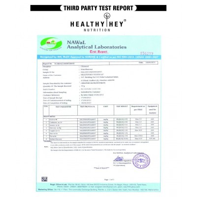 HEALTHYHEY NUTRITION Creatine Monohydrate 400gm -133 Servings 400 gm