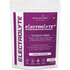 HEALTHYHEY NUTRITION Electrolyte Powder Hydration Drink Mix Supplement with Ginger Extract Energy Drink for Adult 1 gm