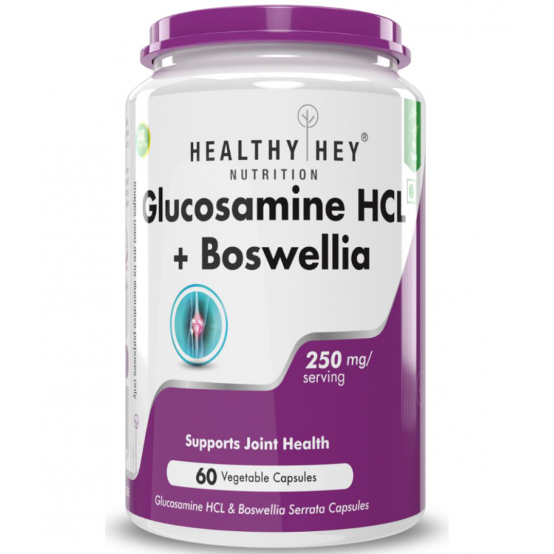 HEALTHYHEY NUTRITION Glucosamine HCL + Boswellia 250 mg Capsule