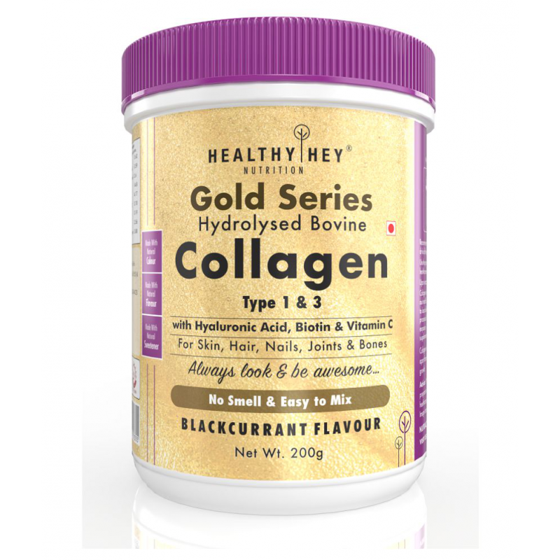 HEALTHYHEY NUTRITION Gold Collagen Blackcurrent 200 gm Powder