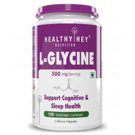 HEALTHYHEY NUTRITION L-Glycine, 120 Vegetable 500 mg Capsule