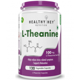 HEALTHYHEY NUTRITION L-Theanine 120 Vegetarian Capsules 100 mg