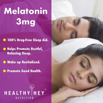 HEALTHYHEY NUTRITION Melatonin - 120 Vegetable Capsules 3 mg