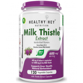 HEALTHYHEY NUTRITION Milk Thistle Extract -120 Vegetable Caps 600 mg Capsule