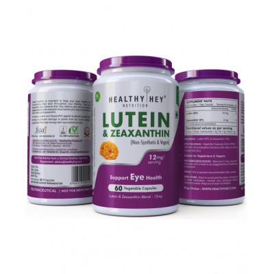 HEALTHYHEY NUTRITION Natural Lutein with Zeaxanthin 12 mg 60 no.s Capsule