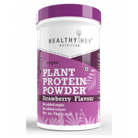 HEALTHYHEY NUTRITION Plant Protein Powder Strawberry 1 kg