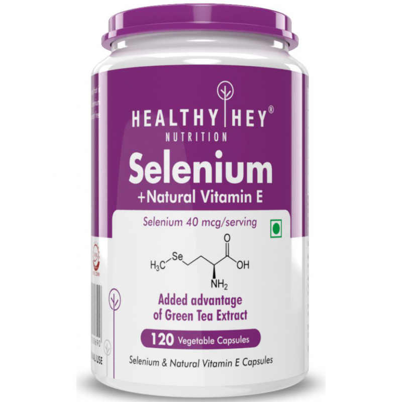 HEALTHYHEY NUTRITION Selenium plus Natural Vitamin E,120 Veg Capsules Capsule 120 no.s HEALTHYHEY NUTRITION Selenium plus Natural Vitamin E,120 Veg Capsules Capsule 120 no.s