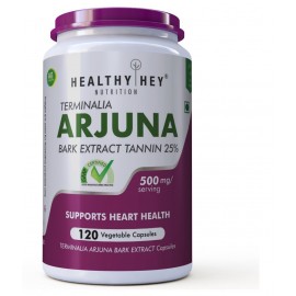 HEALTHYHEY NUTRITION Terminalia Arjuna Extract 120 Veg Capsul 500 mg