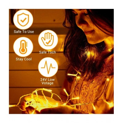 HEMITO 32 pcs Combo Happy Birthday 1 Pcs, 12 Meter Long Led Light 1 Pc, 30 Gold and Pink Metallic Balloon Birthday Decorations Kit with lights