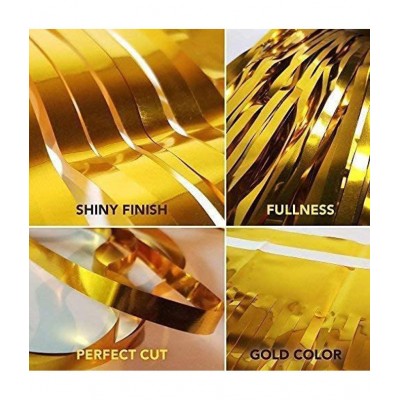 HEMITO 33Pcs Combo Set for Happy Birthday Decoration Golden and Black Metallic Balloons(30) + Happy Birthday Letter(1) + Golden Curtain(2)