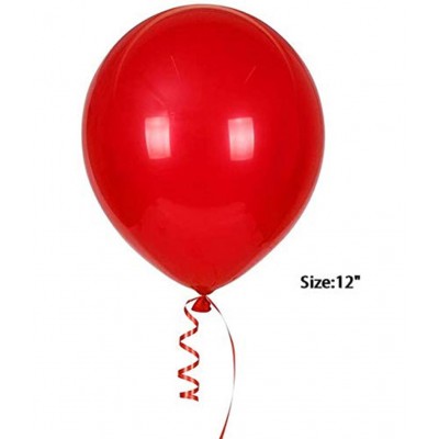 HEMITO Premium Metallic Latex Balloons Pack of 50 Red Balloons for Party Decoration (Red, Pack of 50)