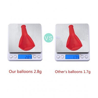 HEMITO Premium Metallic Latex Balloons Pack of 50 Red and Black Balloons for Party Decoration (Red, Black Pack of 50)