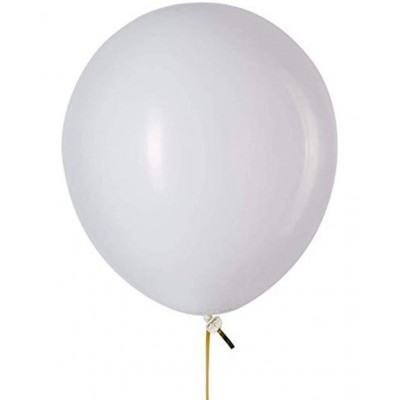 HEMITO Premium Metallic Latex Balloons Pack of 50 White Balloons for Party Decoration (White, Pack of 50)