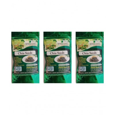 HERBOMEDS Organic Chia Seeds Raw Herbs 100 gm Pack of 3