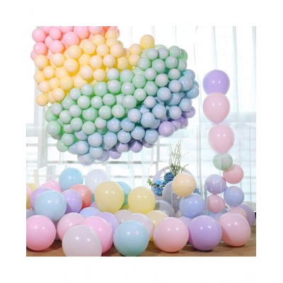 HK balloonsÂ® (Pack of 50) Pastel Latex Balloons 10 Inches Macaron Candy Colored Latex Party Balloons for Wedding Graduation Kids Birthday Party Christmas Baby Shower Party Supplies Arch Balloon (Pack of 50)
