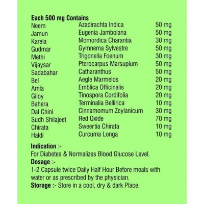 HMV Herbals Diaba Care- Herbal Diabetes Control Capsule 30 no.s Pack Of 1 HMV Herbals Diaba Care- Herbal Diabetes Control Capsule 30 no.s Pack Of 1