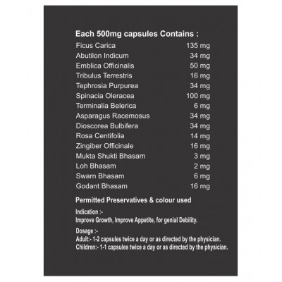 HMV Herbals Grow Height Herbal Height Growth Capsule 60 no.s Pack Of 2