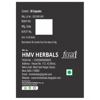 HMV Herbals Grow Height Herbal Height Growth Capsule 60 no.s Pack Of 2