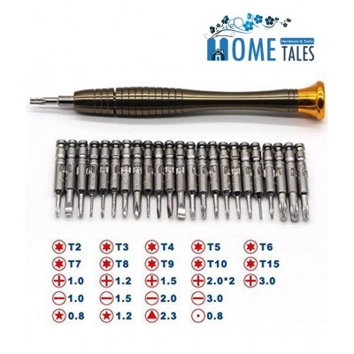 HOMETALES-25 in 1 tools hardware Precision Screwdriver Set Multi Pocket Repair Tool Kit (For Mobile and Laptop)