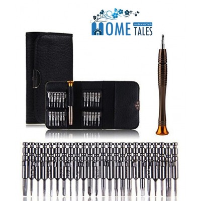 HOMETALES-25 in 1 tools hardware Precision Screwdriver Set Multi Pocket Repair Tool Kit (For Mobile and Laptop)