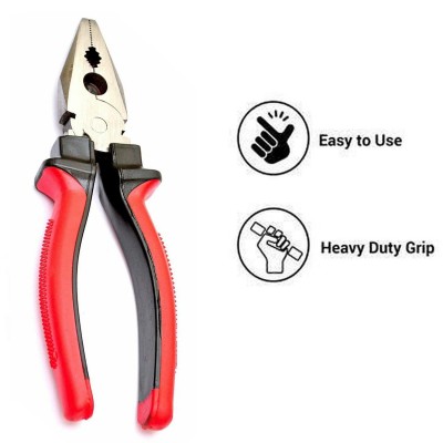 HOMETALES Sturdy Steel tools hardware Combination Plier 8-inch for Home & Professional Use and Electrical Work