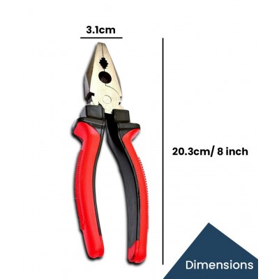 HOMETALES Sturdy Steel tools hardware Combination Plier 8-inch for Home & Professional Use and Electrical Work