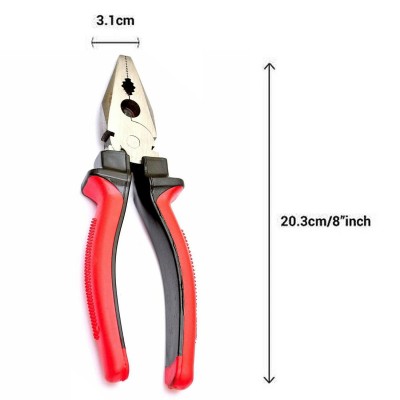 HOMETALES Sturdy Steel tools hardware Combination Plier 8-inch for Home & Professional Use and Electrical Work