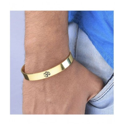 HOMETALES Stylish Bracelet Adjustable OM Design Kada for Men