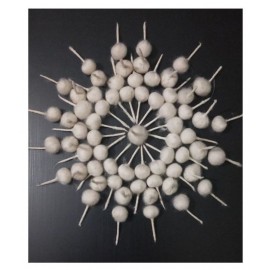 Handmade Cotton Wicks White -500 Wicks (Set of 1 Packets) (Diya Baati, Pooja Jyot, Puja Batti)