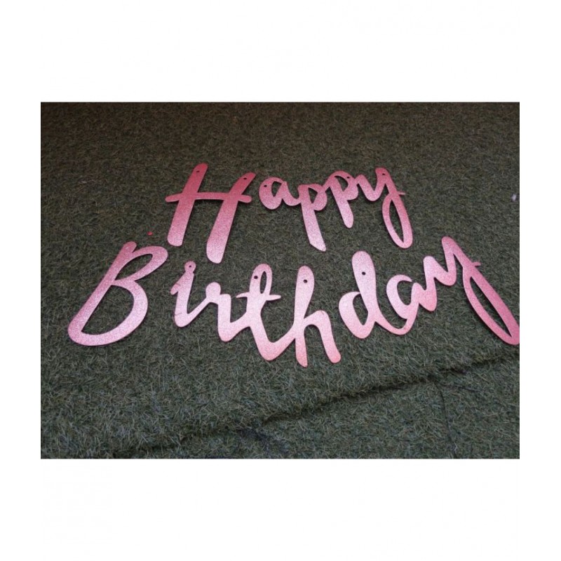 Happy Birthday Cursive (Pink)