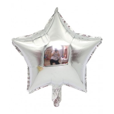 Happy Birthday Foil Balloons Golden, 4 pcs Foil Star Balloons Gold, Silver, 30 pcs Latex Balloons ( Gold, Black)