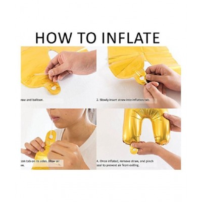 Happy Birthday Foil Balloons Golden, 4 pcs Foil Star Balloons Gold, Silver, 30 pcs Latex Balloons ( Gold, Black)