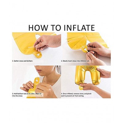 Happy Birthday Letter Foil Balloon Set of (Multi Color) Pack of 13 Letters