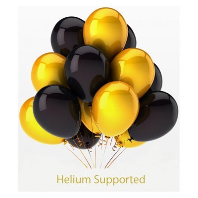 Happy Birthday Letter Foil Balloon with metallic balloons, fringe and star -best combo pack for birthday decoration (Gold, Pack of 68)