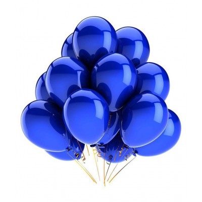Happy Birthday Letters Toy Foil Balloon (13 Pieces) +30 Metallic Balloons (Blue, Silver &Black)