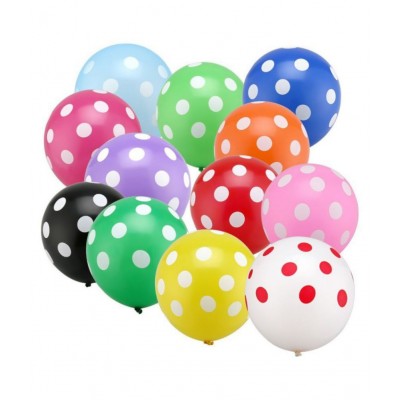 Happy birthday foil with 30 pcs polka dot balloons Decorations Set (multi) with pack of 3 Star Foil Gold Balloon