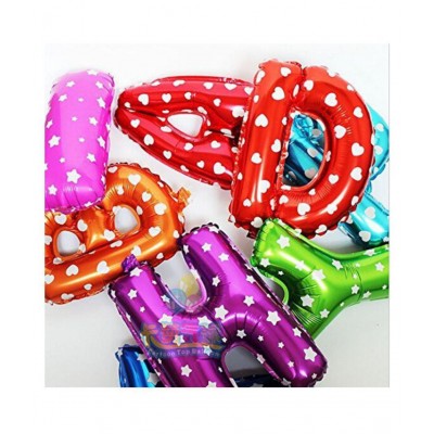 Happy birthday foil with 30 pcs polka dot balloons Decorations Set (multi) with pack of 3 Star Foil Gold Balloon
