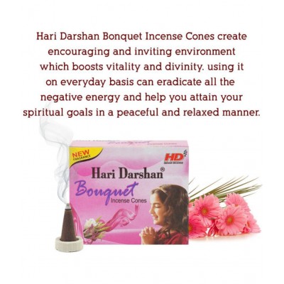 Hari Darshan Bouquet Dry Cone Dhoop (Pack of 12, 12 Sticks in Each)