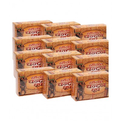 Hari Darshan Chandan Dhoop Dry Cones 16 Sticks | 100 % Natural Sandal Wood Fragrance Cones Pack of 12 Hari Darshan Chandan Dhoop Dry Cones 16 Sticks | 100 % Natural Sandal Wood Fragrance Cones Pack of 12