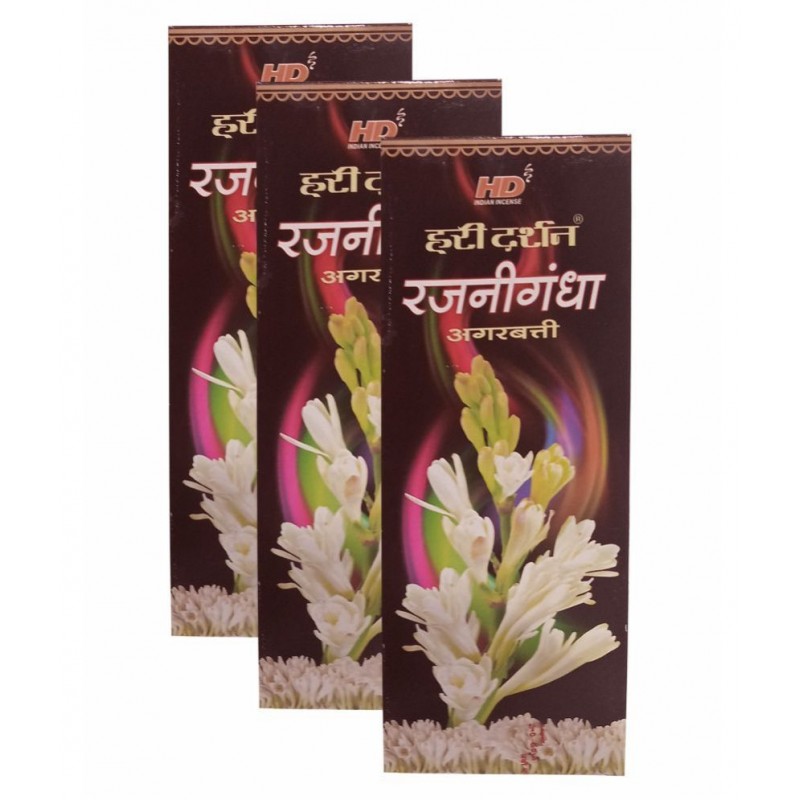 Hari Darshan Eco Rajnigandha Agarbatti 60 Sticks in Each - Pack of 3