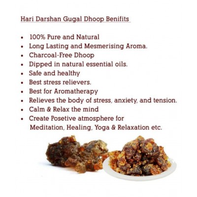 Hari Darshan Pure  Guggal Dhoop Made with Pure Ghee and Herbs - Pack of 2